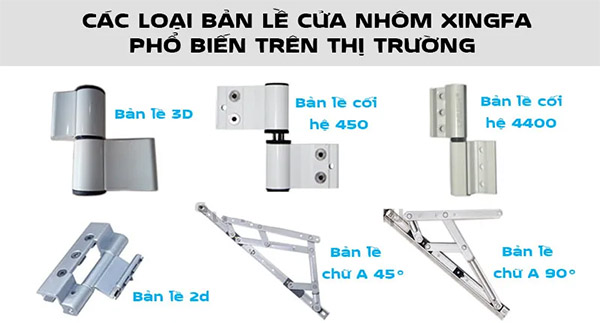 Bản lề cửa nhôm xingfa